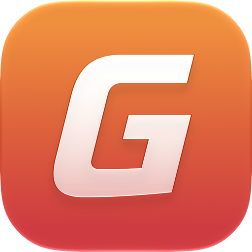Das GRTL-Symbol: ein weißes G auf Orange.